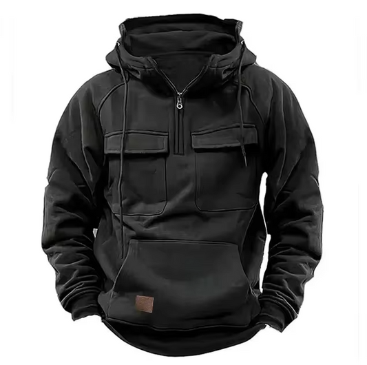 Half Zipper Fleece Tactical Hoodie